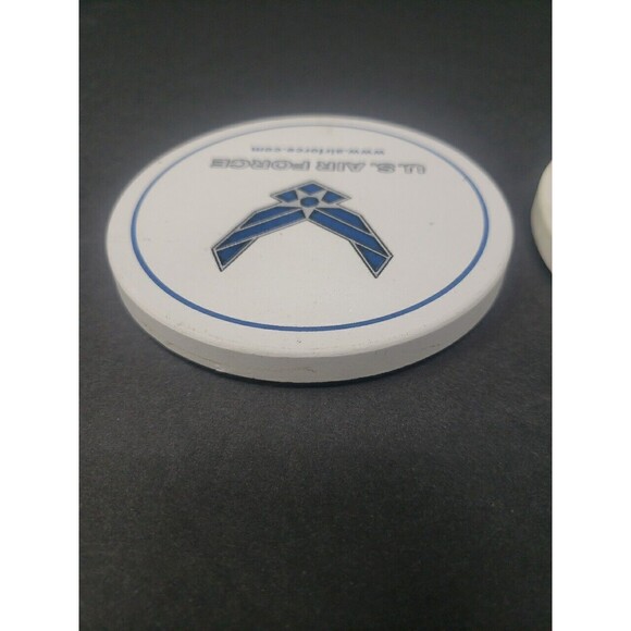 Coasters U.S. Air Force Logo Hot Cold Drinks Blue White Set of Two Foam Back - Picture 14 of 16